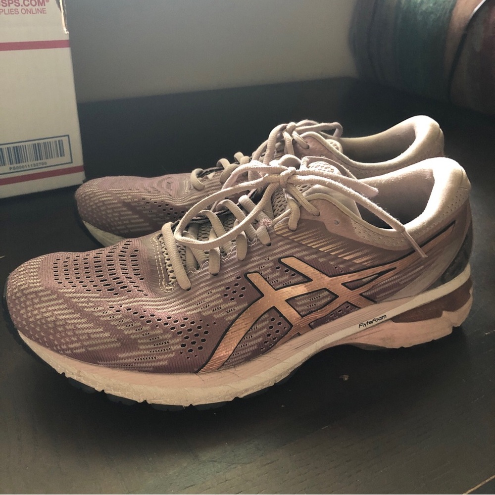 ASICS Women's Mauve/Pink Lace-Up Running Shoes
